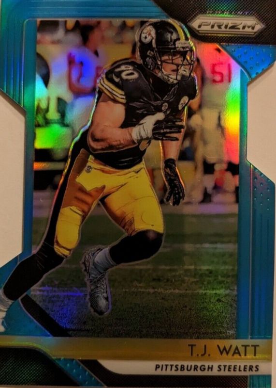 TJ Watt 2018 Prizm #34 Light Blue Die-Cut /199 RAW