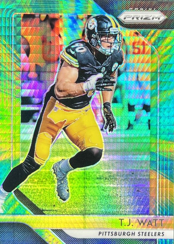 TJ Watt 2018 Prizm #34 Hyper /275 RAW