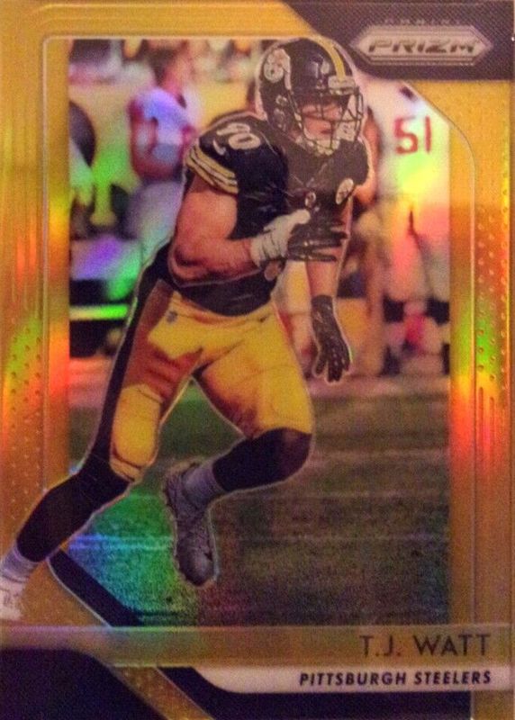 TJ Watt 2018 Prizm #34 Gold /10 SGC 10