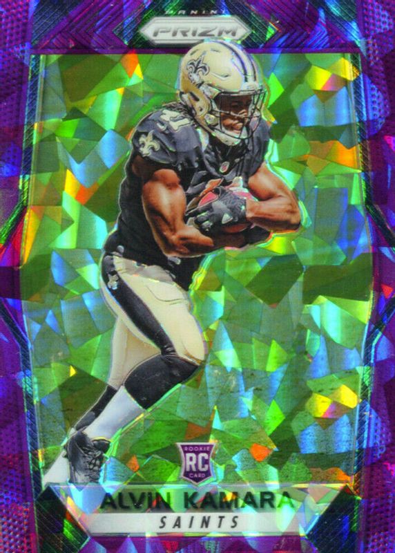 Alvin Kamara 2017 Prizm #291 Purple Crystals /75 Rookie RAW