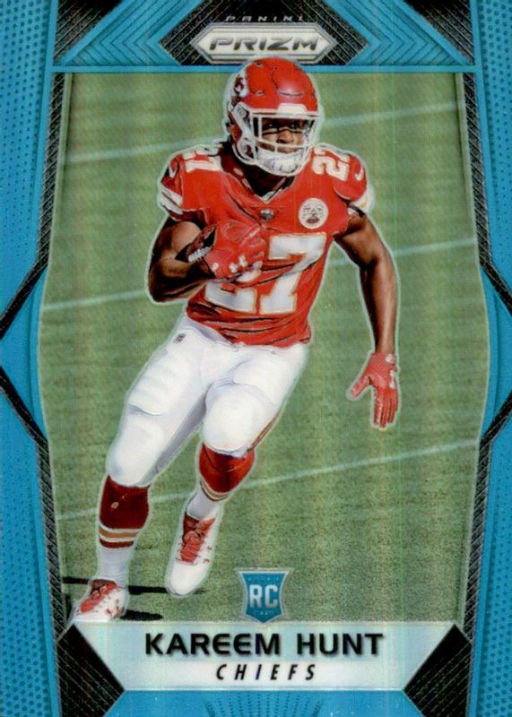 Kareem Hunt 2017 Prizm #253 Light Blue /199 Rookie PSA 9