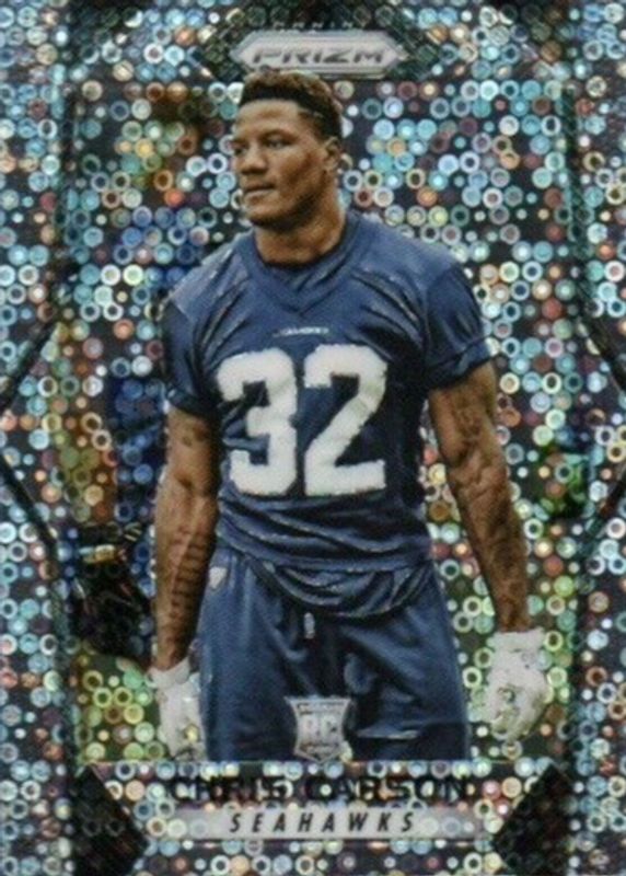 Chris Carson 2017 Prizm #212 Disco Rookie PSA 9