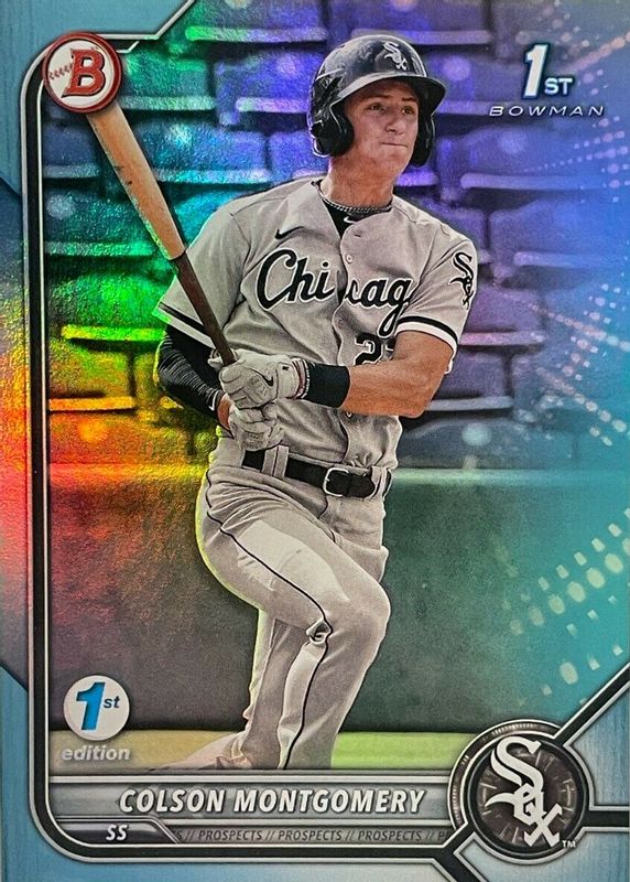 Colson Montgomery 2022 Bowman 1st Edition #BPPF-71 Sky Blue Foil (1st) PSA 10