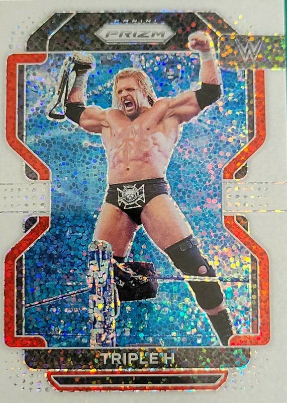 Triple H 2022 Prizm WWE #194 White Sparkle /(SSP) PSA 10