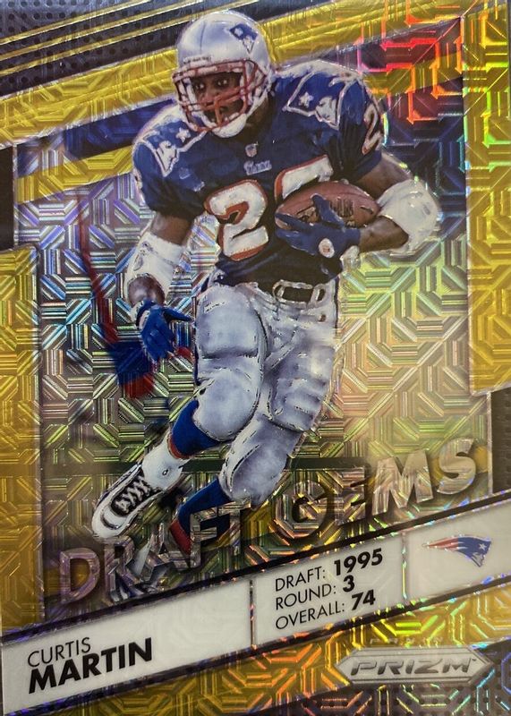 Curtis Martin 2016 Prizm #1 Draft Gems - Gold Mojo /10 SGC 10