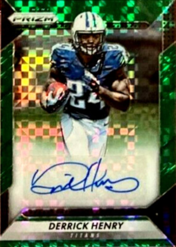 Derrick Henry 2016 Prizm #RA-DHR Rookie Autographs - Green Power /49 RAW