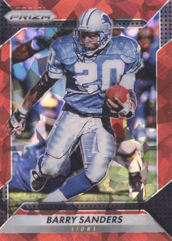 Barry Sanders 2016 Prizm #165 Red Crystals /75 PSA 10