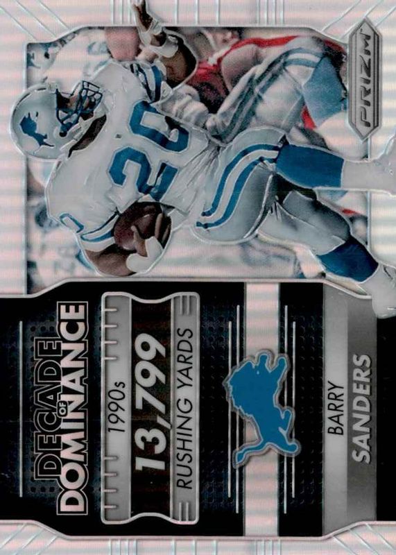 Barry Sanders 2016 Prizm #10 Decade of Dominance PSA 10