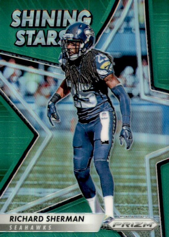 Richard Sherman 2016 Prizm #14 Shining Stars - Green PSA 10