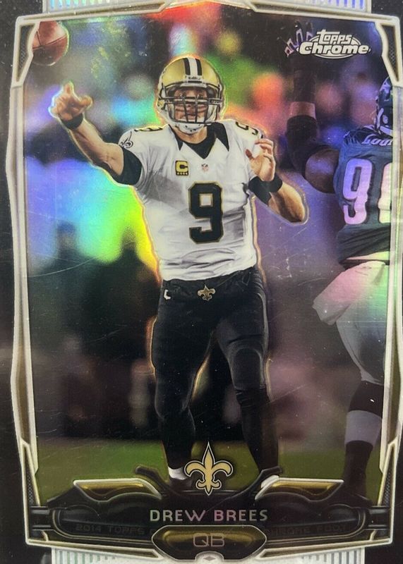 Drew Brees 2014 Topps Chrome #17 Black Refractor /299 RAW