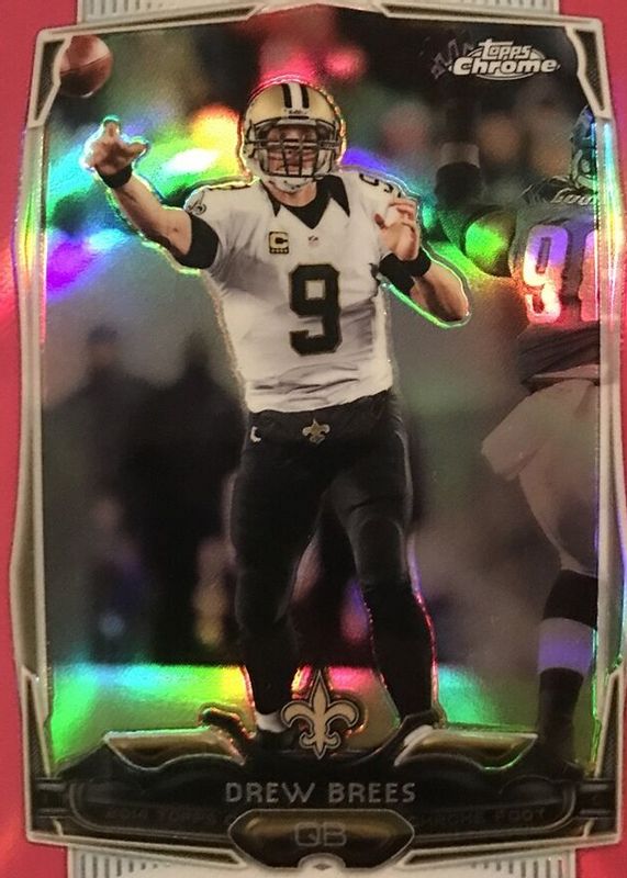 Drew Brees 2014 Topps Chrome #17 Pink Refractor /399 PSA 10