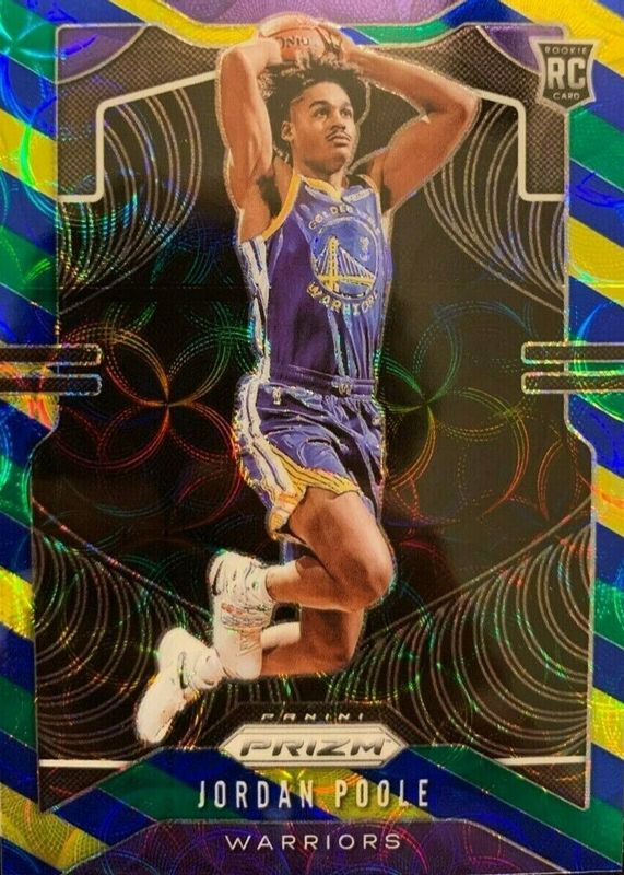 Jordan Poole 2019 Prizm #272 Choice Blue Yellow Green Rookie SGC 9.5