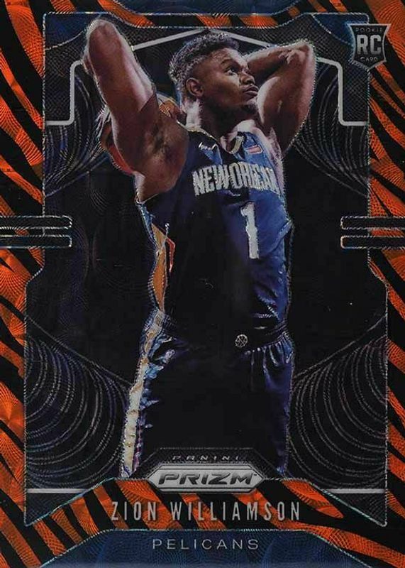 Zion Williamson 2019 Prizm #248 Choice Tiger Stripe /(SSP) Rookie RAW