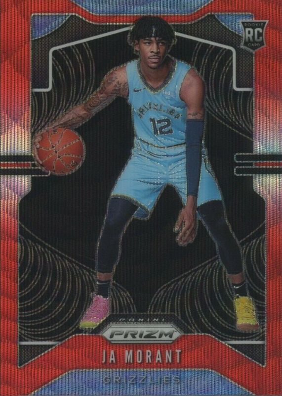 Ja Morant 2019 Prizm #249 Ruby Wave Rookie BGS 10 PRISTINE