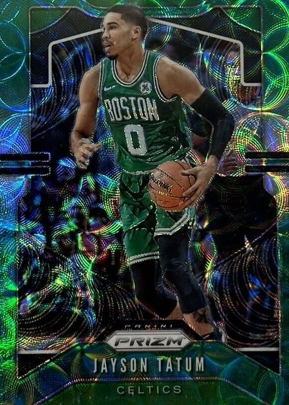 Jayson Tatum 2019 Prizm #39 Choice Green /8 PSA 10