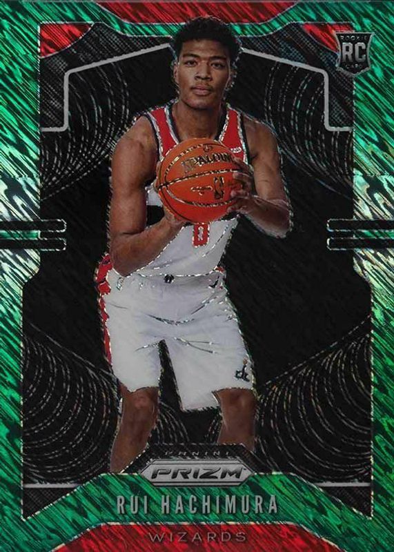 Rui Hachimura 2019 Prizm #255 FOTL Green Shimmer /25 Rookie BGS 9