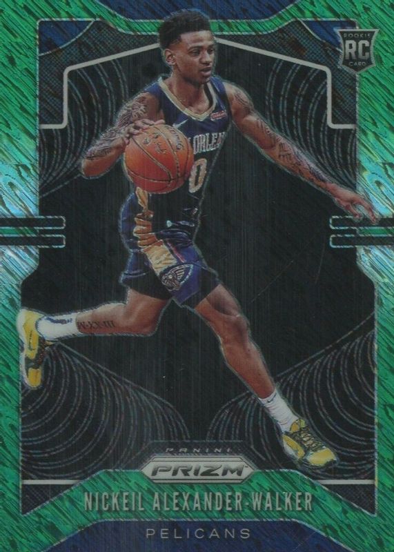 Nickeil Alexander-Walker 2019 Prizm #263 FOTL Green Shimmer /25 Rookie RAW