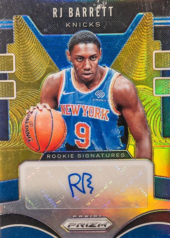 RJ Barrett 2019 Prizm #RS-RJB Rookie Signatures - Gold /10 Rookie SGC 9