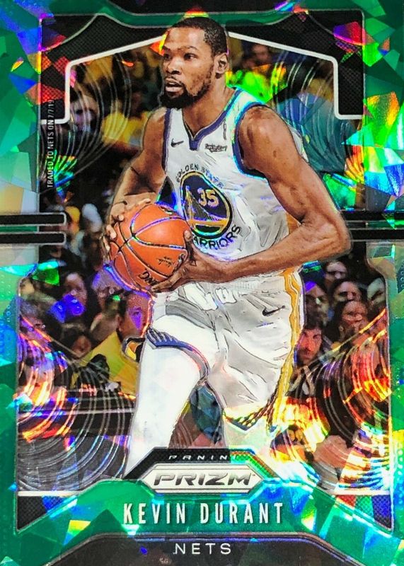 Kevin Durant 2019 Prizm #210 Fanatics Green Ice PSA 9