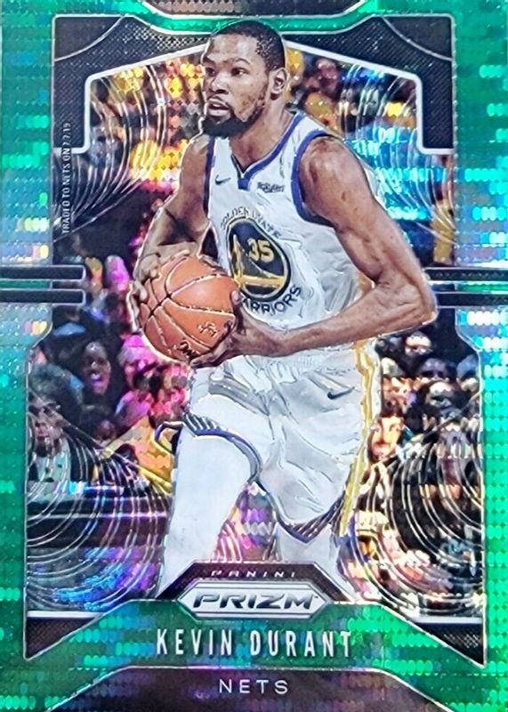 Kevin Durant 2019 Prizm #210 Green Pulsar /25 PSA 10