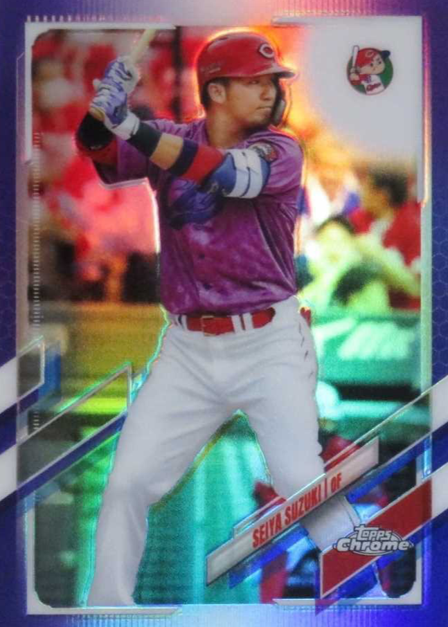 Seiya Suzuki 2021 Topps Chrome NPB #139 Purple Refractor /299 