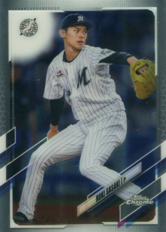 Roki Sasaki 2021 Topps Chrome NPB #194 Base Price Guide 