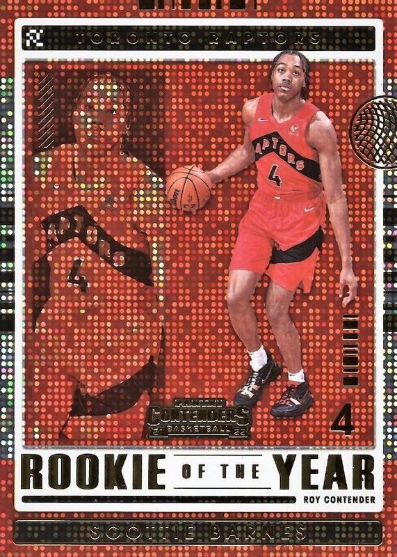 Scottie Barnes 2021 Contenders #4 Rookie of the Year Contenders RAW
