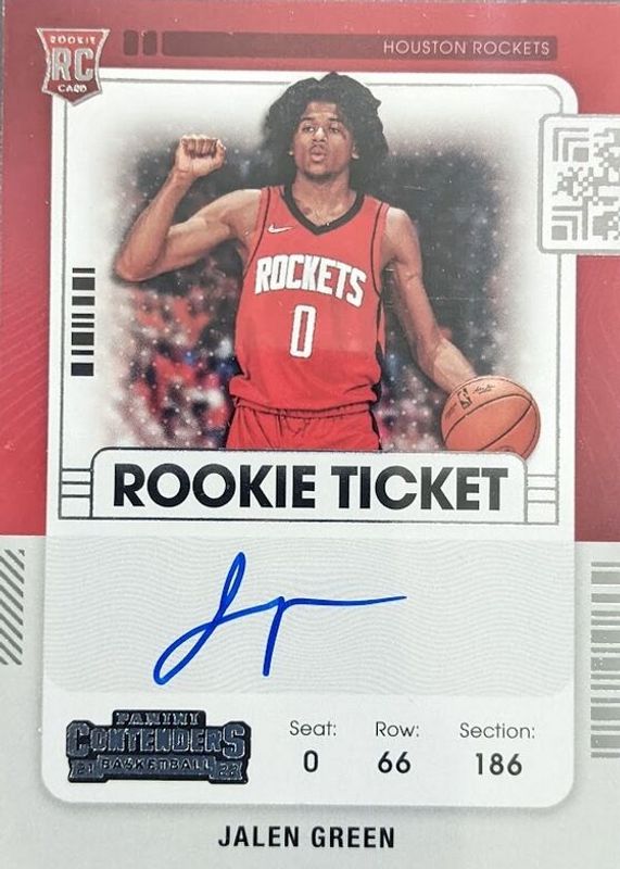 Jalen Green 2021 Contenders #102 Rookie Ticket Auto Price Guide 