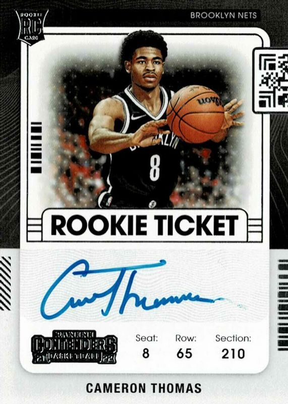 Cam Thomas 2021 Contenders #127 Rookie Ticket Auto PSA 8