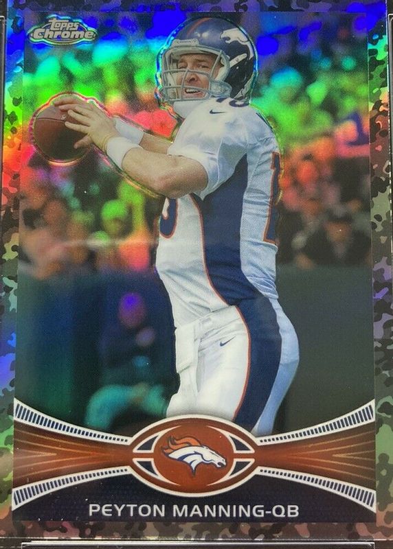 Peyton Manning 2012 Topps Chrome #161 Camo Refractor /499 SGC 10