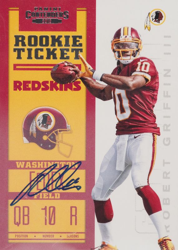 Robert Griffin III 2012 Contenders #202 Rookie Ticket Auto Variation (Throwing) Rookie PSA 10