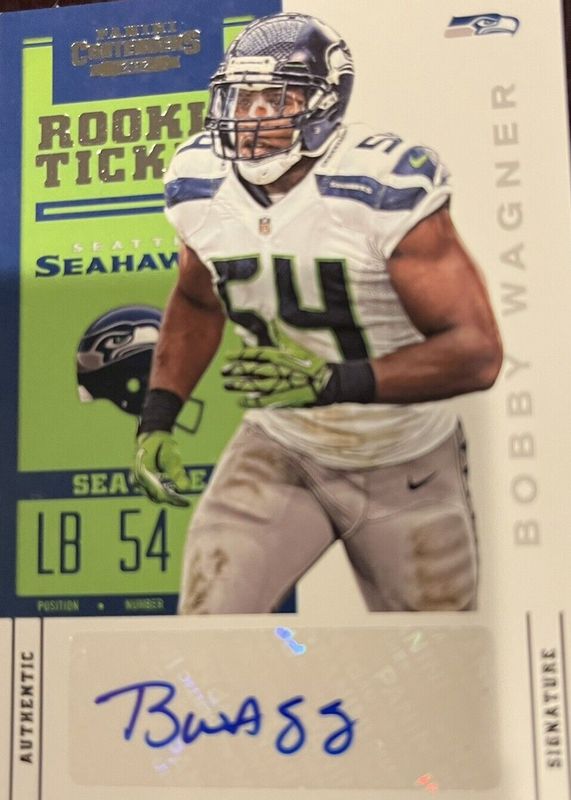 Bobby Wagner 2012 Contenders #107 Rookie Ticket Auto (White Jersey) Rookie BGS 9