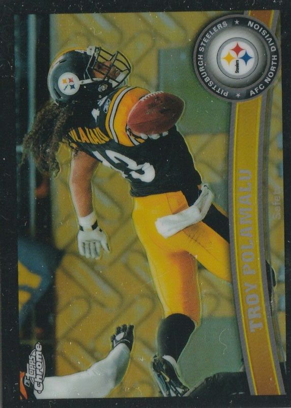 Troy Polamalu 2011 Topps Chrome #180 Black Refractor /299 SGC 10