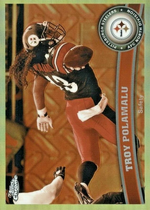 Troy Polamalu 2011 Topps Chrome #180 Sepia Refractor /99 SGC 10