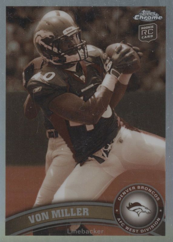 Von Miller 2011 Topps Chrome #212 Sepia Refractor /99 Rookie RAW