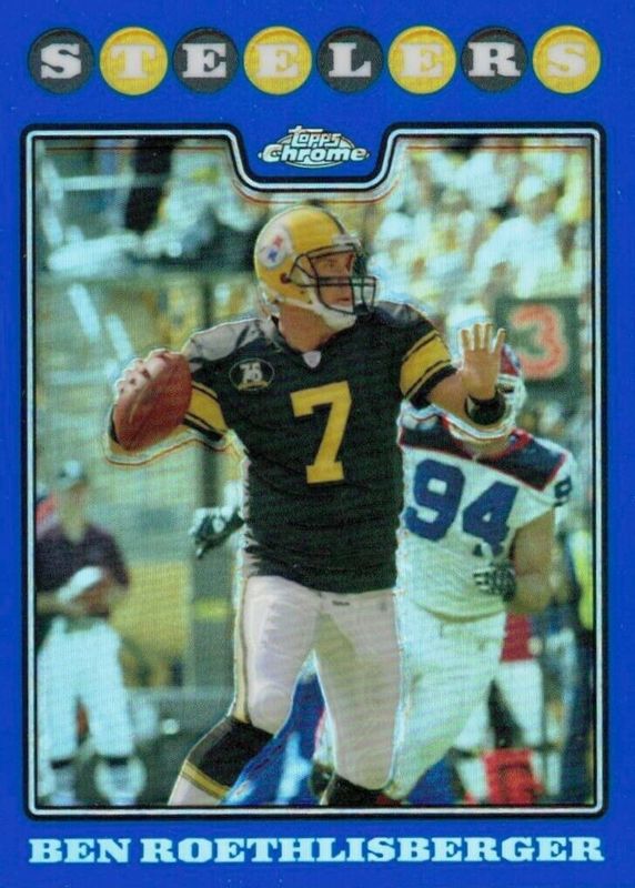 Ben Roethlisberger 2008 Topps Chrome #TC12 Blue Refractor RAW