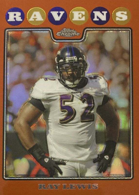 Ray Lewis 2008 Topps Chrome #TC116 Copper Refractor /425 SGC 9.5