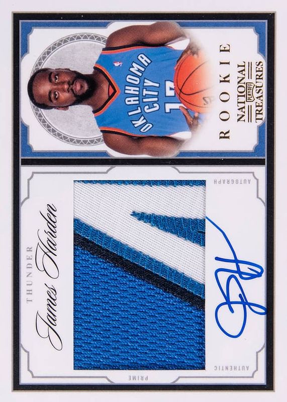 James Harden 2009 National Treasures #203 Rookie Patch Auto - Century Gold /25 BGS 9.5