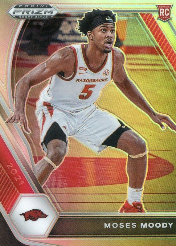 Moses Moody 2021 Prizm Draft Picks #11 Silver Rookie RAW