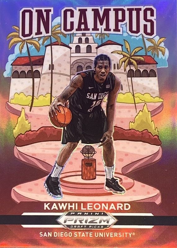 Kawhi Leonard 2021 Prizm Draft Picks #17 On Campus /(SSP) PSA 8