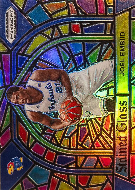 Joel Embiid 2021 Prizm Draft Picks #15 Stained Glass /(SSP) BGS 10 PRISTINE