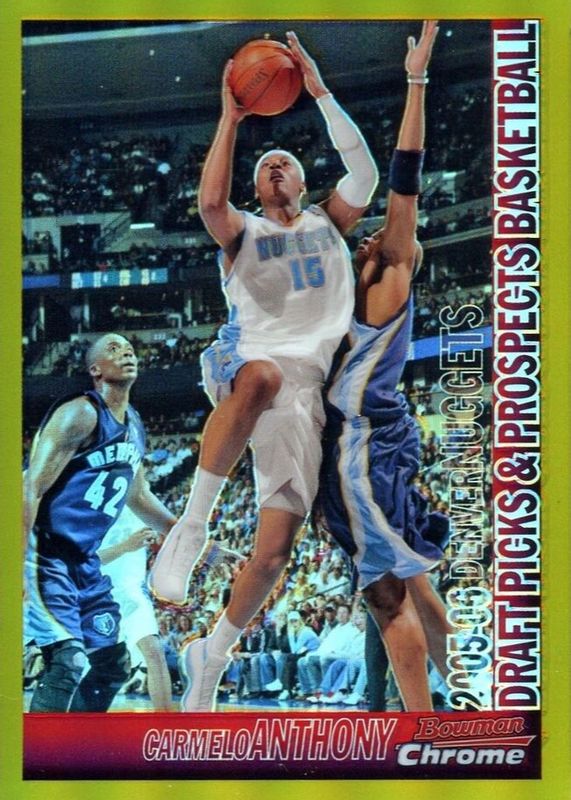 Carmelo Anthony 2005 Bowman #80 Chrome - Gold Refractor /50 SGC 10