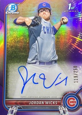 祝メジャーデビュー！Jordan Wicks 直筆サイン　MLB Auto Jordan Wicks 2024 Topps Baseball Stars Black Rookie Auto