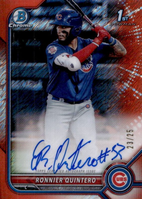 2022 Bowman #CPA-RQT Chrome Prospect Auto - Orange Shimmer Refractor /25 (1st)