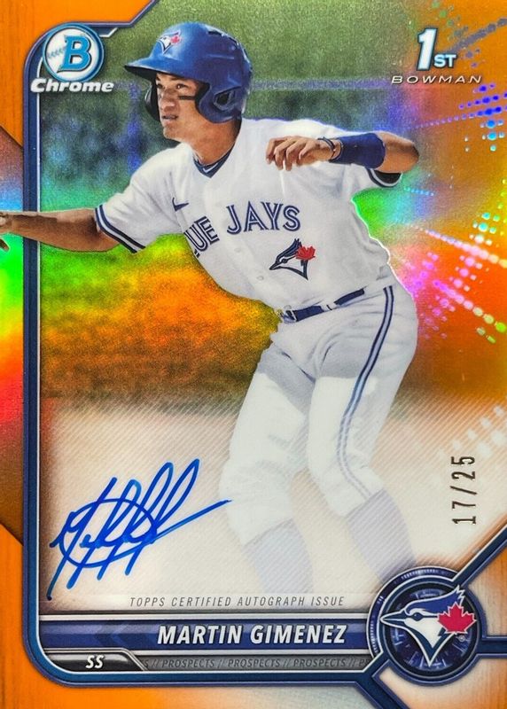2022 Bowman #CPA-MGZ Chrome Prospect Auto - Orange Refractor /25 (1st)