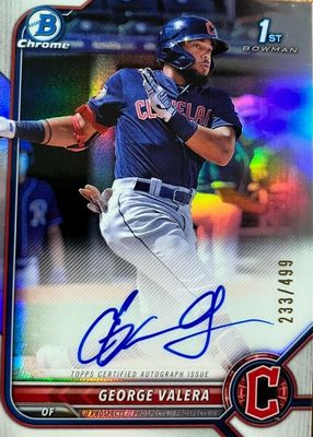 2022 Bowman #CPA-GV Chrome Prospect Auto - Refractor /499 (1st)