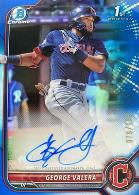 2022 Bowman #CPA-GV Chrome Prospect Auto - Blue Refractor /150 (1st)