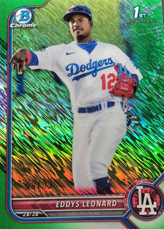 2022 Bowman #BCP-57 Chrome Prospects - Green Shimmer Refractor /99 (1st)