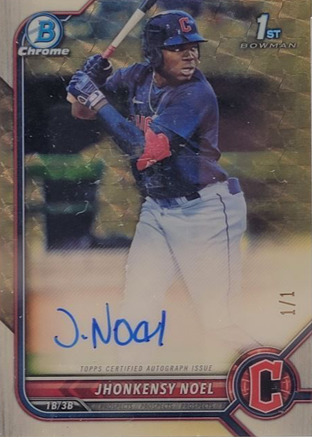 Jhonkensy Noel 2022 Bowman #CPA-JN Chrome Prospect Auto