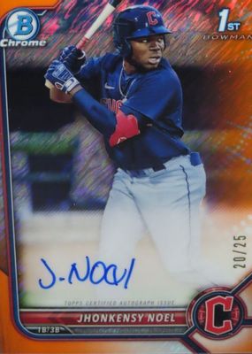 2022 Bowman #CPA-JN Chrome Prospect Auto - Orange Shimmer Refractor /25 (1st)